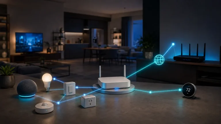 Thread border router linking smart-home devices to the home network