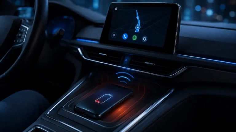 Phone using wireless Android Auto while charging in a car